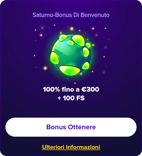 Stelario casino bonus for new players, offering 100% up to €300 and vibrant cosmic visuals